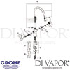 Grohe Ambi Cosmopolitan Two Handle Sink Mixer Kitchen Tap Spares
